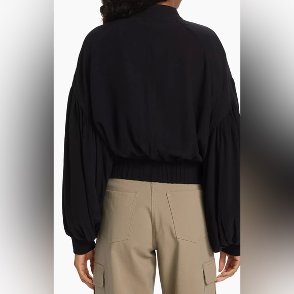 NWT Free People On Pointe Bomber Jacket in Black Size Medium💕 - Picture 3 of 14